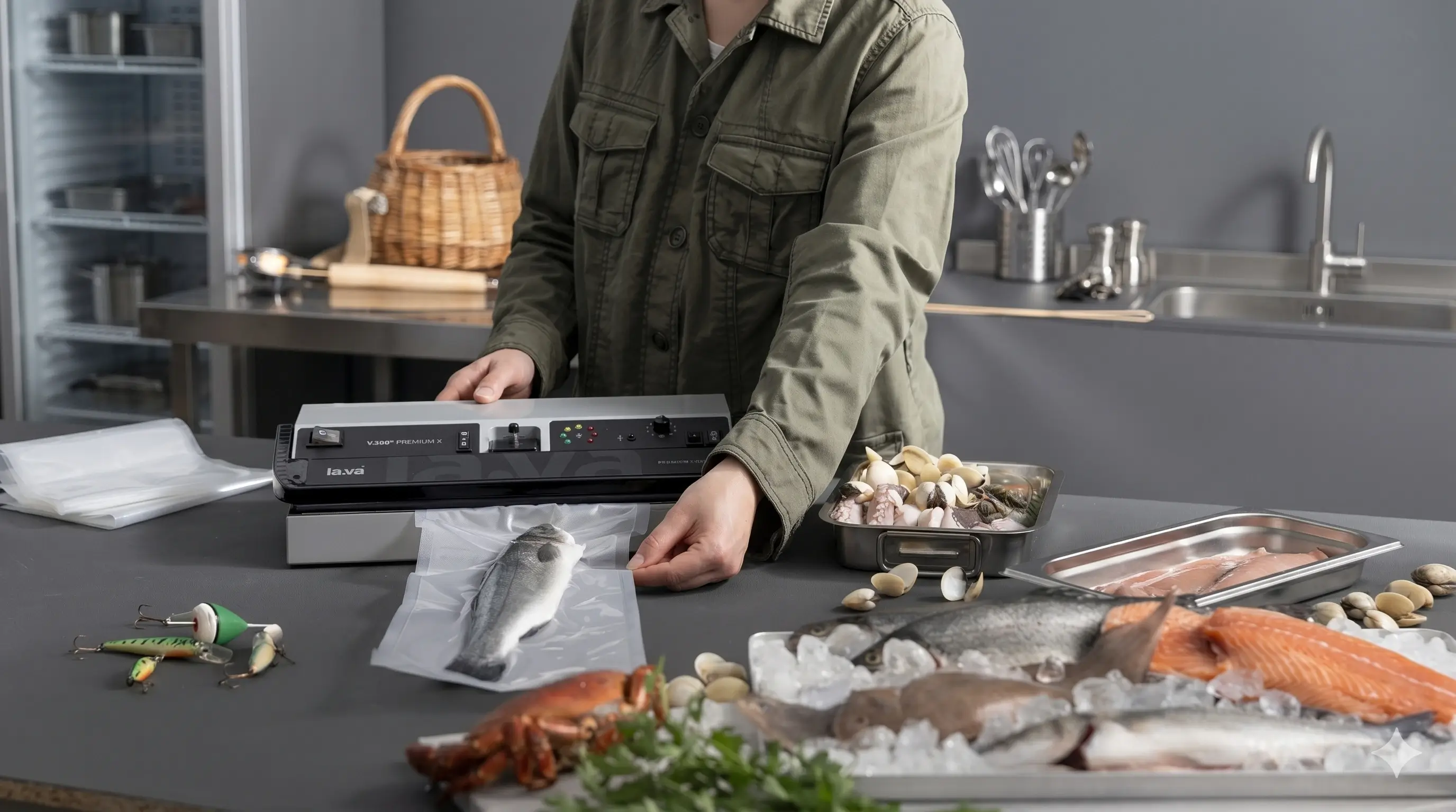 Vacuum sealing fish fillets with LAVA
