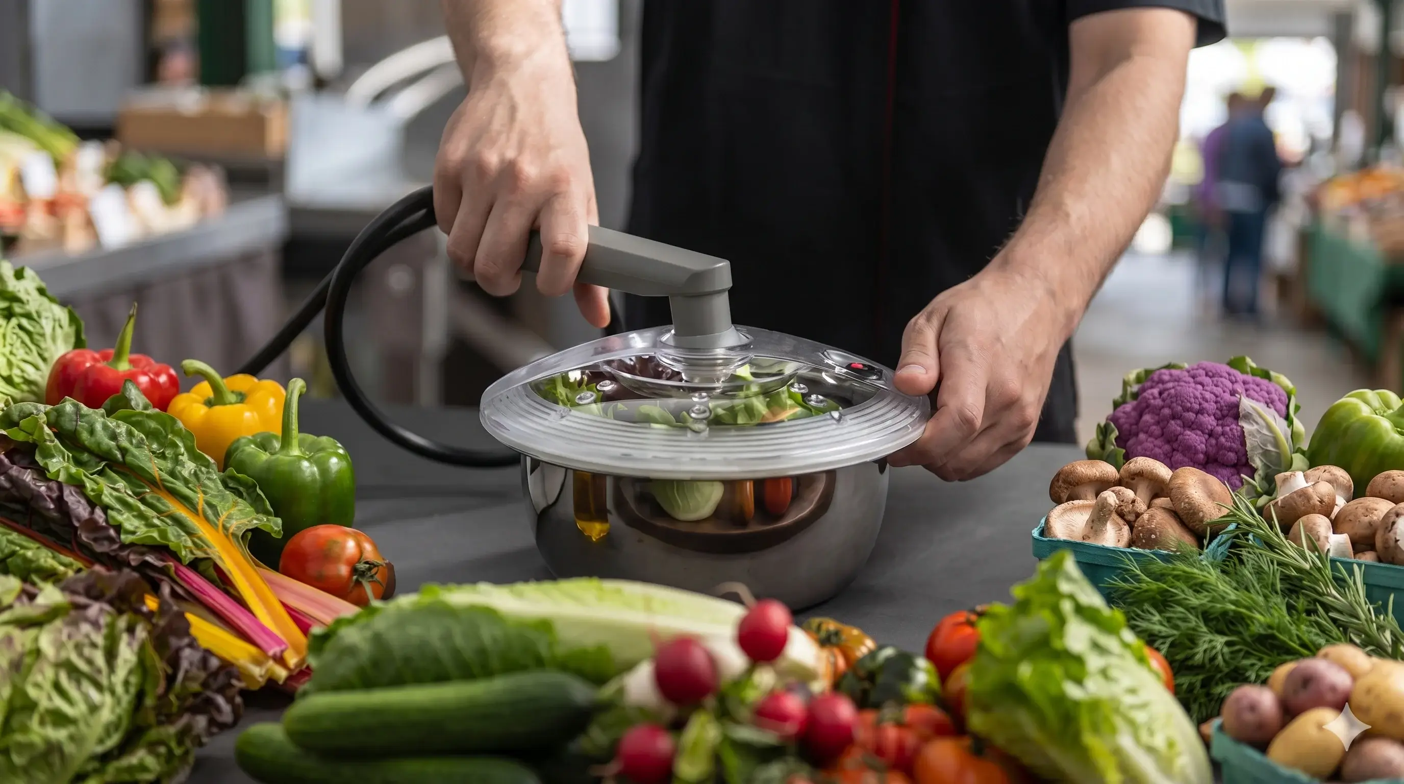 Restaurant kitchen vacuum sealing with LAVA