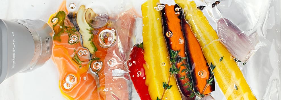Vacuum sealed food in LAVA bags