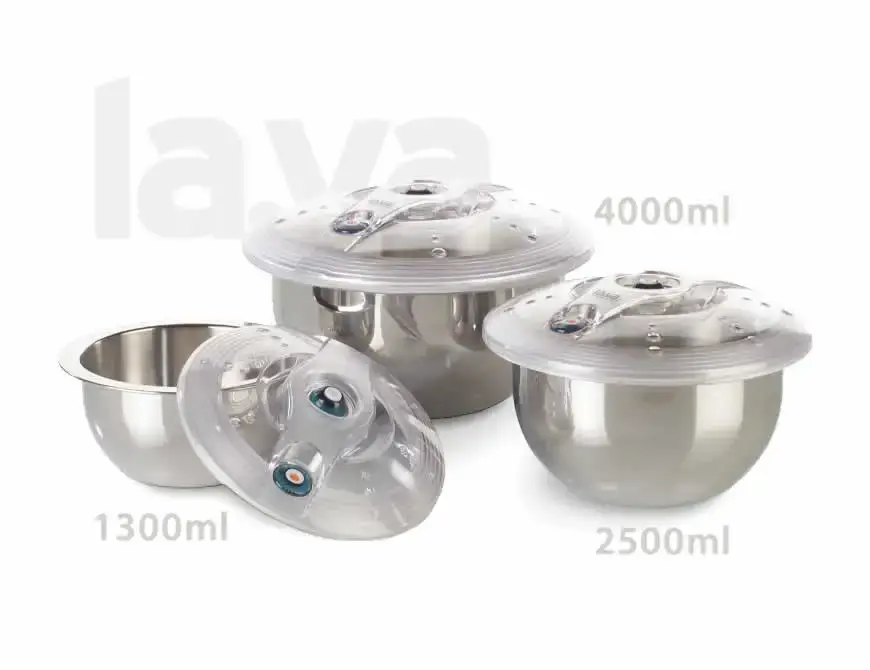 LAVA ES-Line 3-Piece Stainless Steel Container Set LAVA ES-Line 3-Piece Stainless Steel Container Set