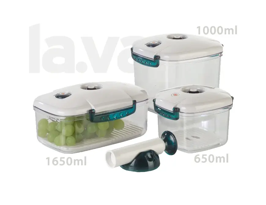 LAVA 4-Piece Acrylic Vacuum Container Set LAVA 4-Piece Acrylic Vacuum Container Set